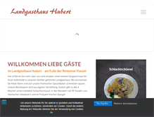 Tablet Screenshot of gasthaus-hubert.de